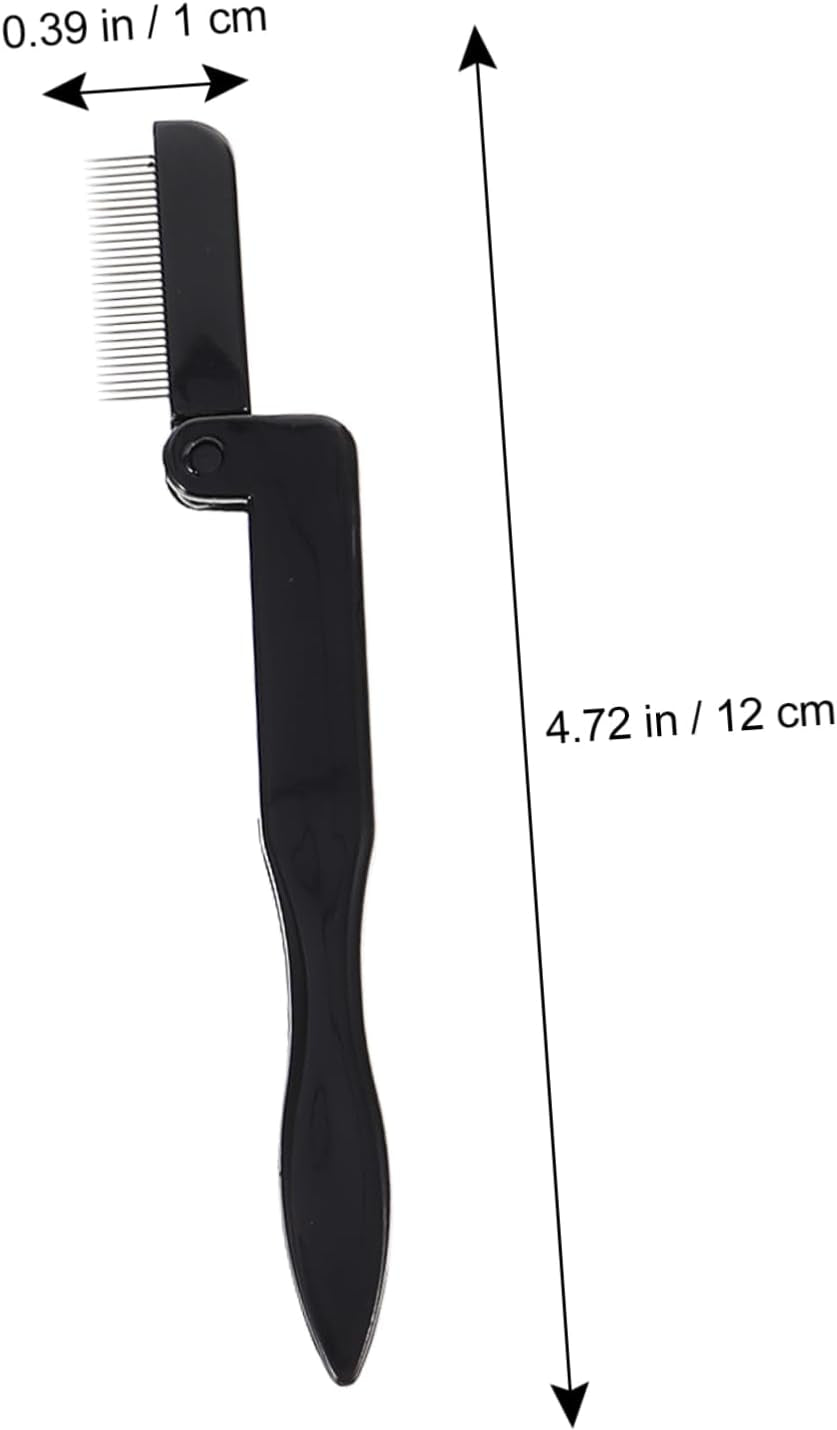 3Pcs Eyelash Tool Kit Spoolies for Eyebrows Lash Brushes Folding Design Brush Comb