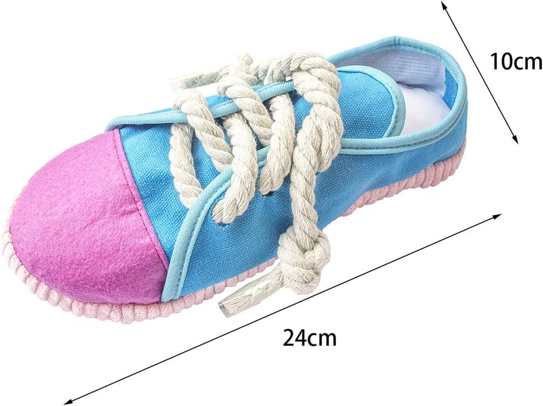 Durable Squeaky Dog Chew Toy Safe Mini Sneaker Shape Interactive Pet Toy for Puppies, Small, Medium Dogs, Cats, Rabbits and Small Animals