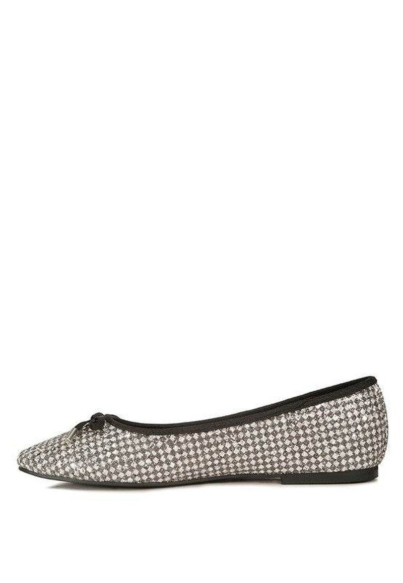 Harriet Glitter Faux Leather Flat Ballerinas