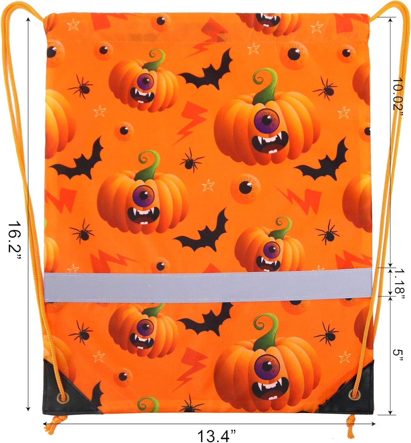 Halloween Bags Drawstring Backpack Candy Bags Halloween Treat Goodie Bags Halloween Party Favors Supplies Bag for Kids 10 Pack