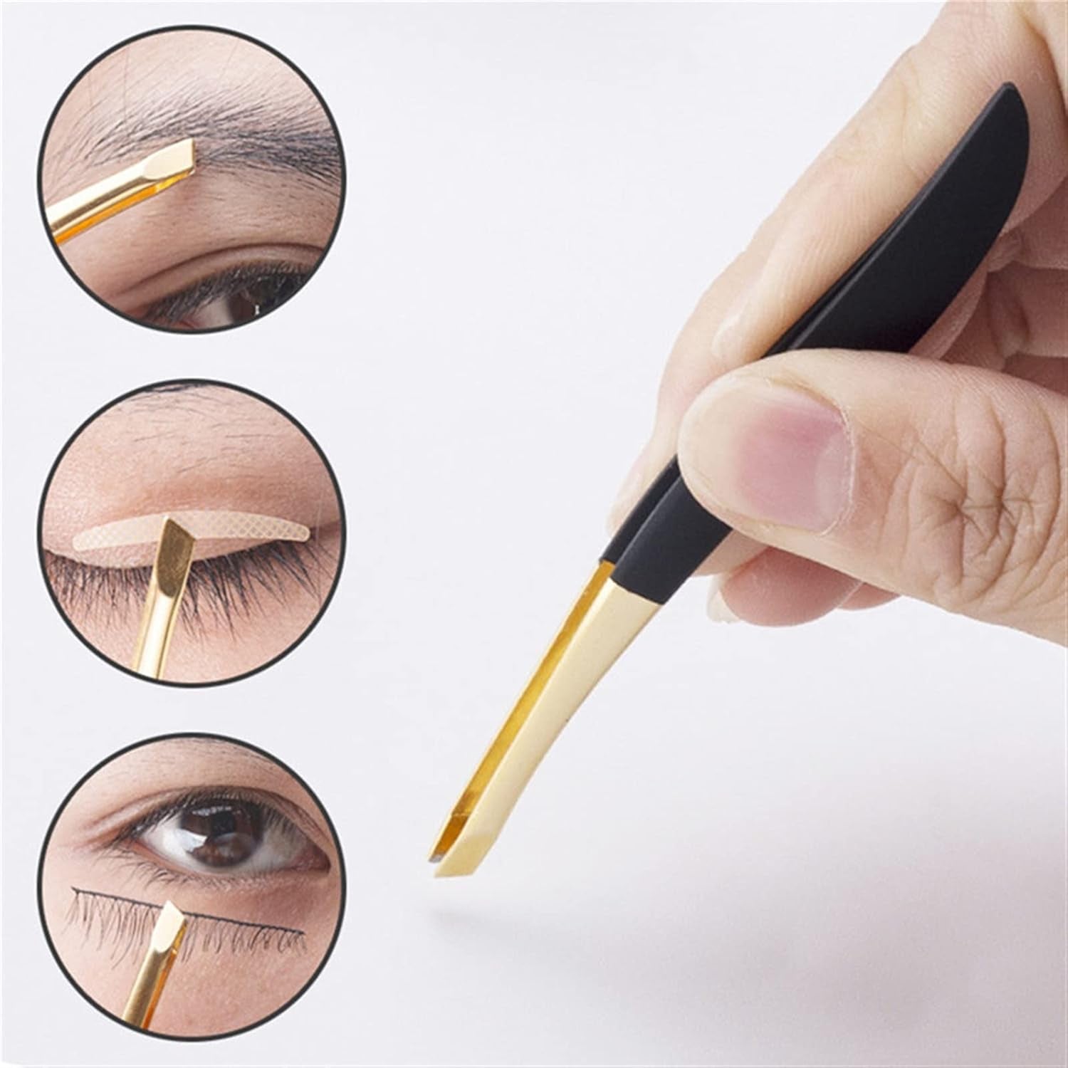 Hair Removal Tweezers Professional Stainless Steel Hair Removal Eye Brow Eyebrow Tweezers Clip Gold Women Beauty Makeup Tools