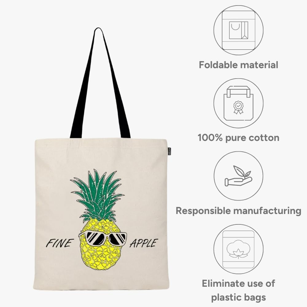 Canvas Reusable Cotton Tote Bag for Women, for School, Grocery, Shopping, Beach & Gifts for Womens
