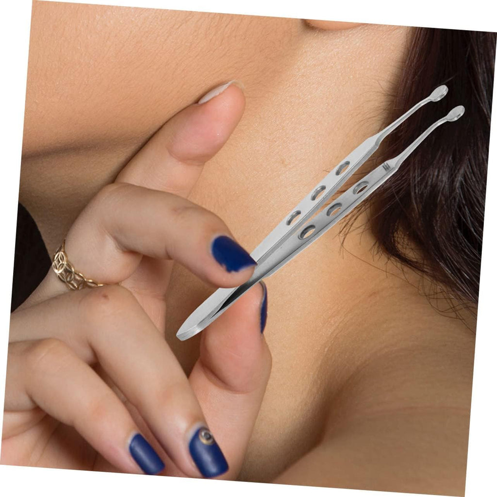 Meibomian Gland Massage Forceps Fake Lash Tweezers Eyebrow Tweezer Meibomian Gland Forceps Eye Stye Remover Tweezer Flat Tip Tweezer Fake Eyelashes Grain of Wheat Stainless Steel Tweezers