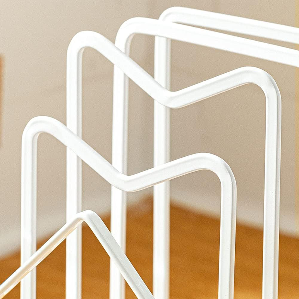 Cutting Board Rack Pot Pan Lid Holder 1 Adhesive Plastic Hook Kitchen Countertop Chopping Board Holder Organizer Stand 4.92 X 5.7 X 8.47 In. White
