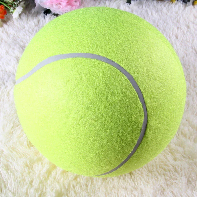 9.5'Giant Tennis Ball for Dog Chew Toy Big Inflatable Tennis Ball Pet Dog Interactive Toys Pet Supplies Outdoor Cricket Dog Toy