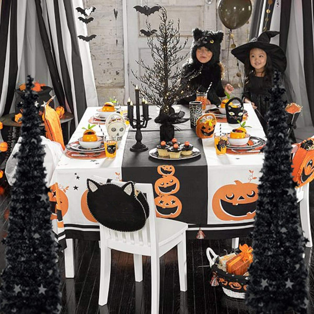 Halloween Tree Pop up Tinsel Trees 5FT Black Collapsible Pencil Trees Artificial Halloween Xmas Tree for Home Fireplace Party Indoor Outdoor Decoration(Pop up Tinsel Trees for Black, 5FT)