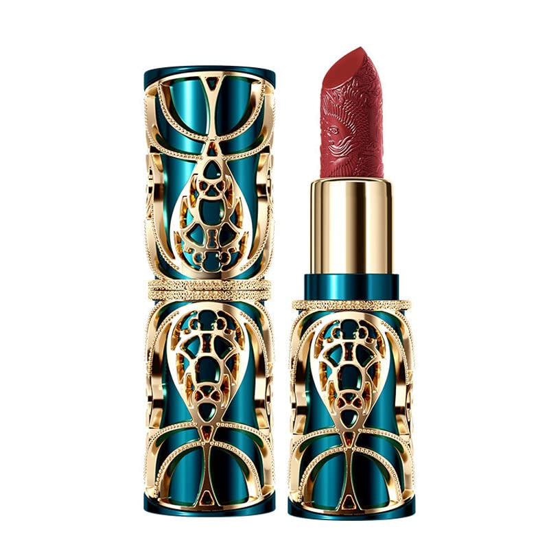 Palace Lipstick, Matte Phoenix Texture Embossed Retor Red Velvet Long Lasting Moisturizing Waterproof Lip Stick High Impact Lipcolor Makeup for Women Beauty of the Orient (316)