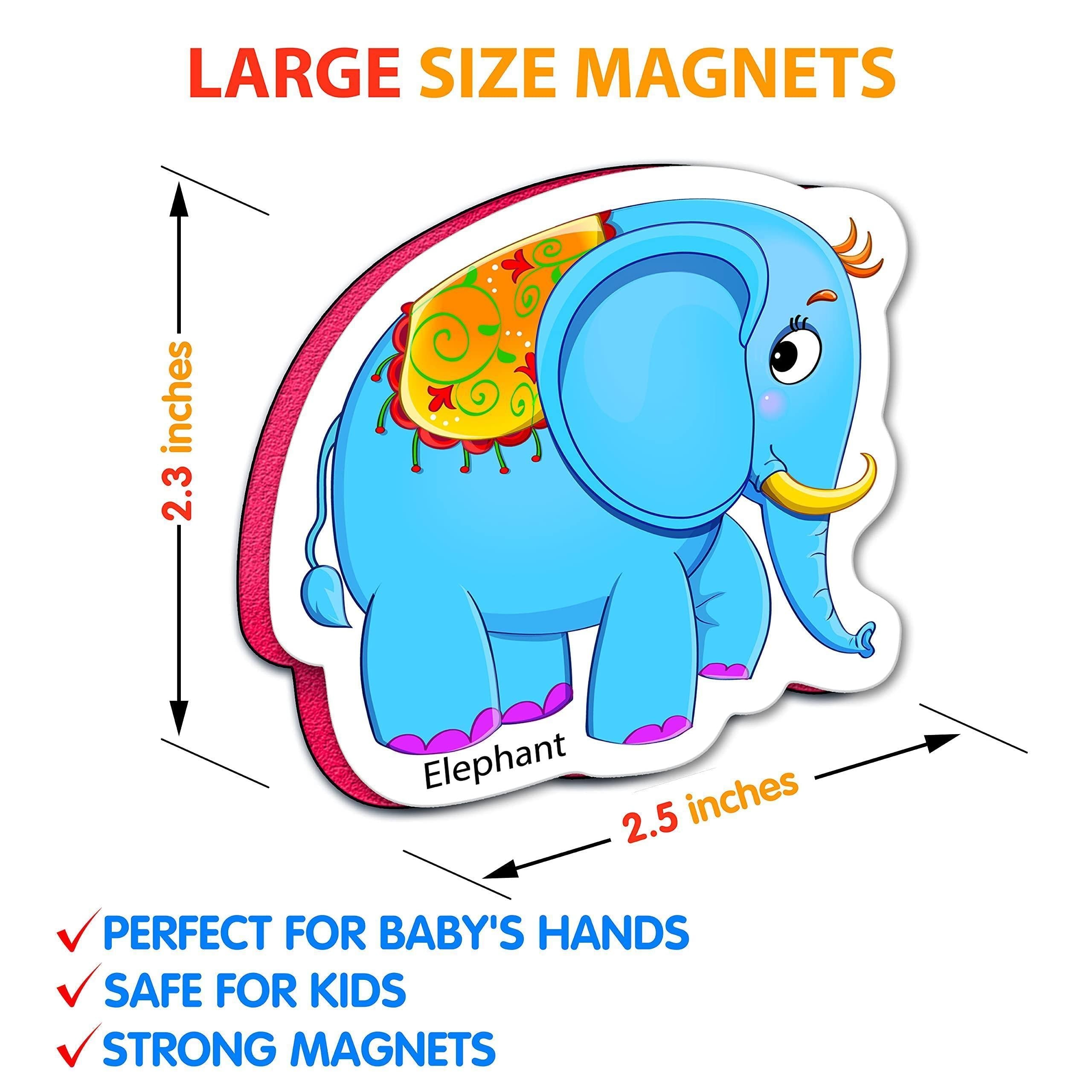 27 Fridge Magnets for Toddlers 13 Years Zoo Animals Foam Magnets for Kids