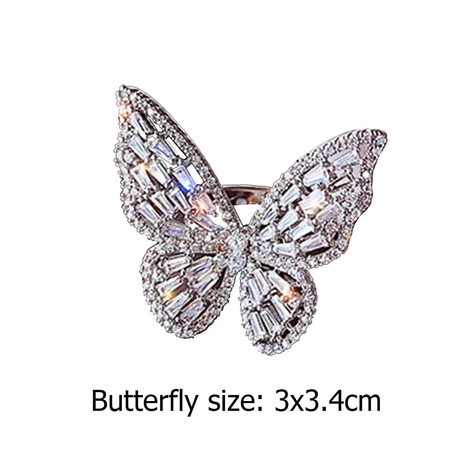 Womens Rings Pack Jewelry Exaggerated Ring Large Open Ring Inlaid Micro Zircon Fashion Rings Cat Rings for Girls