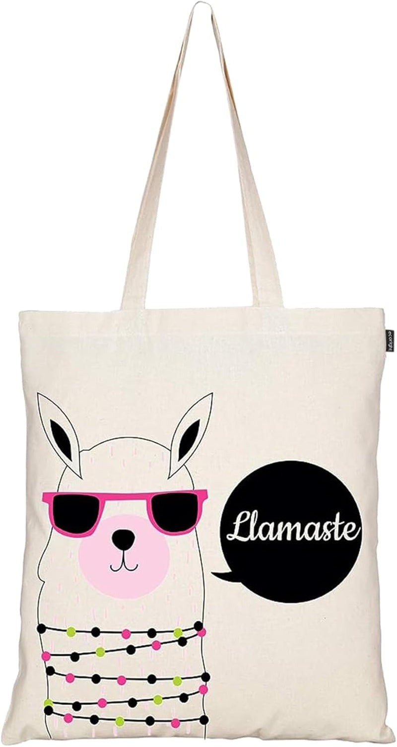 Canvas Reusable Cotton Tote Bag for Women, for School, Grocery, Shopping, Beach & Gifts for Womens