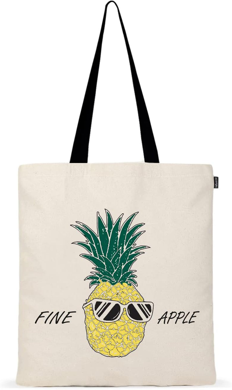 Canvas Reusable Cotton Tote Bag for Women, for School, Grocery, Shopping, Beach & Gifts for Womens