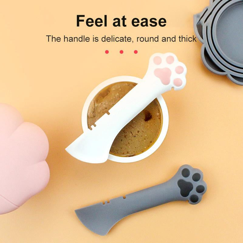 Pet Canned Spoon Jar Opener Puppy Feedingmixing Wet Dry Cat Dog Accessories Feedershovel Tableware Multifunction Pet Cannedspoon Jar Opener Puppy