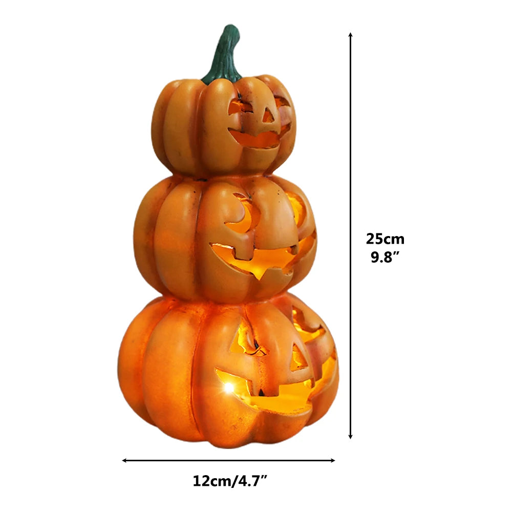 Halloween Light up Stacked Pumpkins Halloween Party Decor Indoor Outdoor Decorations Halloween Pumpkin Light