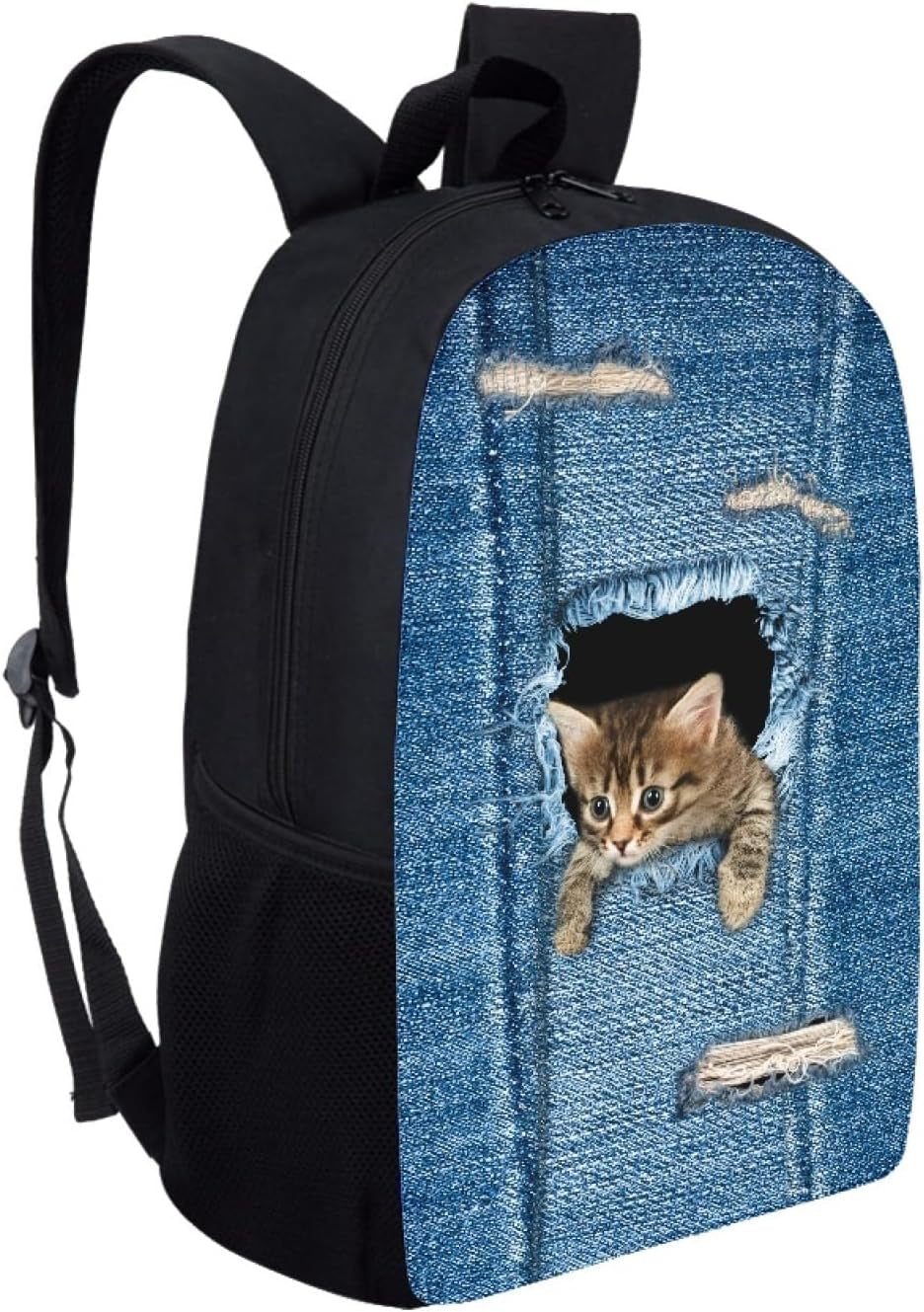 Cute Cats Design Large Capacity Backpack for Primary Students,Durable School Bag with Zipper for Boy Girls,Outdoor Travel Storage Bags