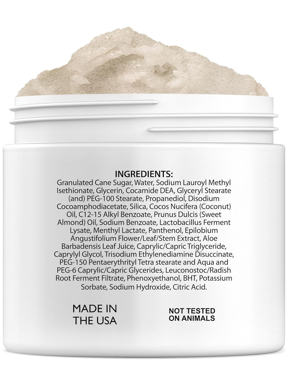 Scalp & Body Scrub – Sugar Scrub Body Exfoliator and Scalp Scrub Made with Coconut Oil to Moisturize, Cleanse and Gently Exfoliate Scalp and Body – Tropical Scent 8.8 Oz