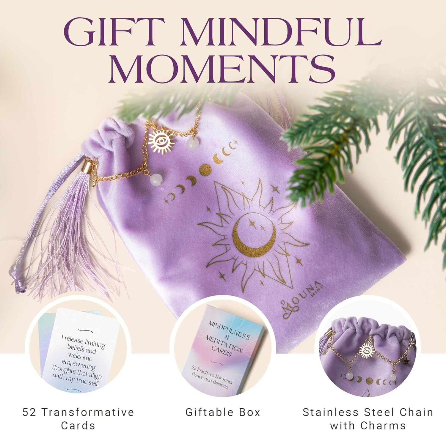 52 Somatic Therapy Exercise Cards- Mindfulness Cards for Stress Relief -Meditation Cards for Mindful Affirmations- Positive Affirmations Cards - Perfect Mindfulness and Self Care Gifts