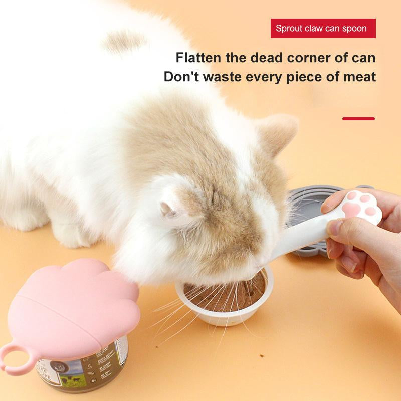 Pet Canned Spoon Jar Opener Puppy Feedingmixing Wet Dry Cat Dog Accessories Feedershovel Tableware Multifunction Pet Cannedspoon Jar Opener Puppy