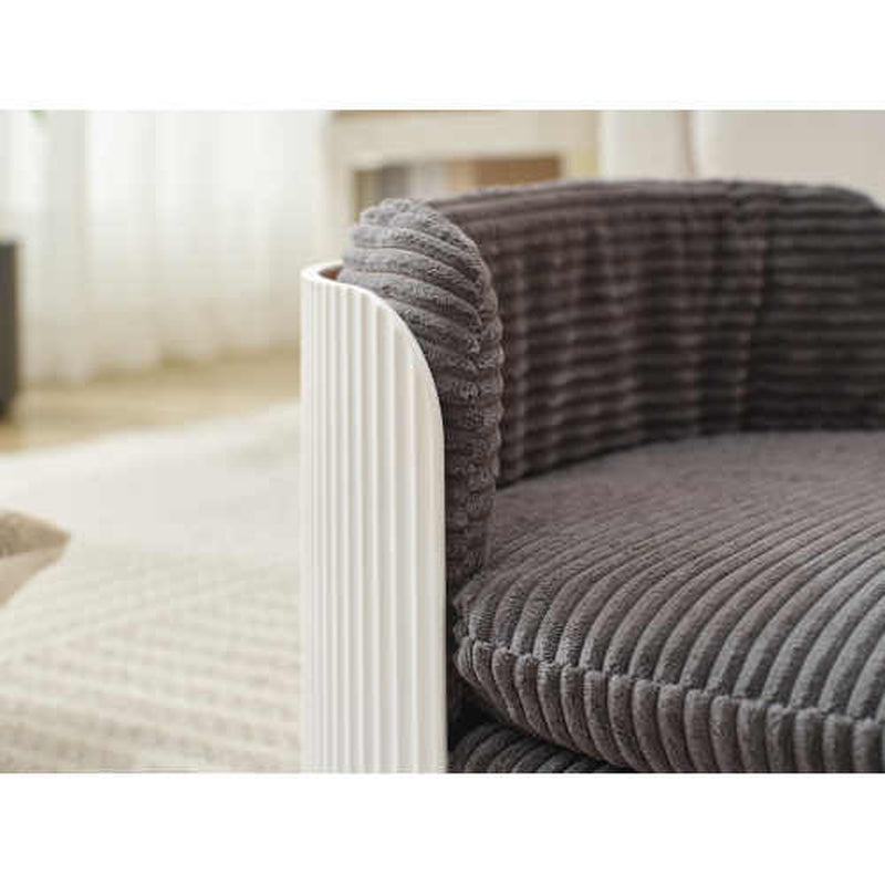 Scandinavian Style Cat Couch Bed, Pet Sofa for Indoor Cats PP Indoor Pet Furniture Elevated Cat Beds with Removable Mattress Cover Suitable for Kitty, Puppy or Small Animal Brand Design White Grey