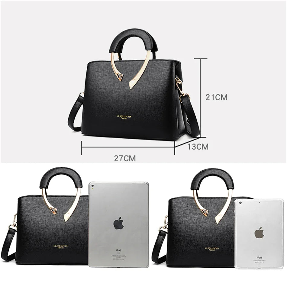GENUINE  High Quality Pu Leather Casual Tote Luxury Handbags Women Bags Designer Shoulder Crossbody Bags for Women 2025