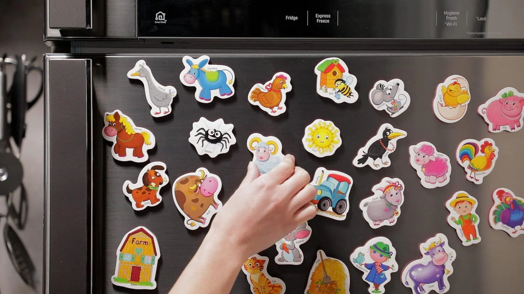 27 Foam Fridge Magnets for Toddlers 3 Years Farm Animals Magnets for Kids