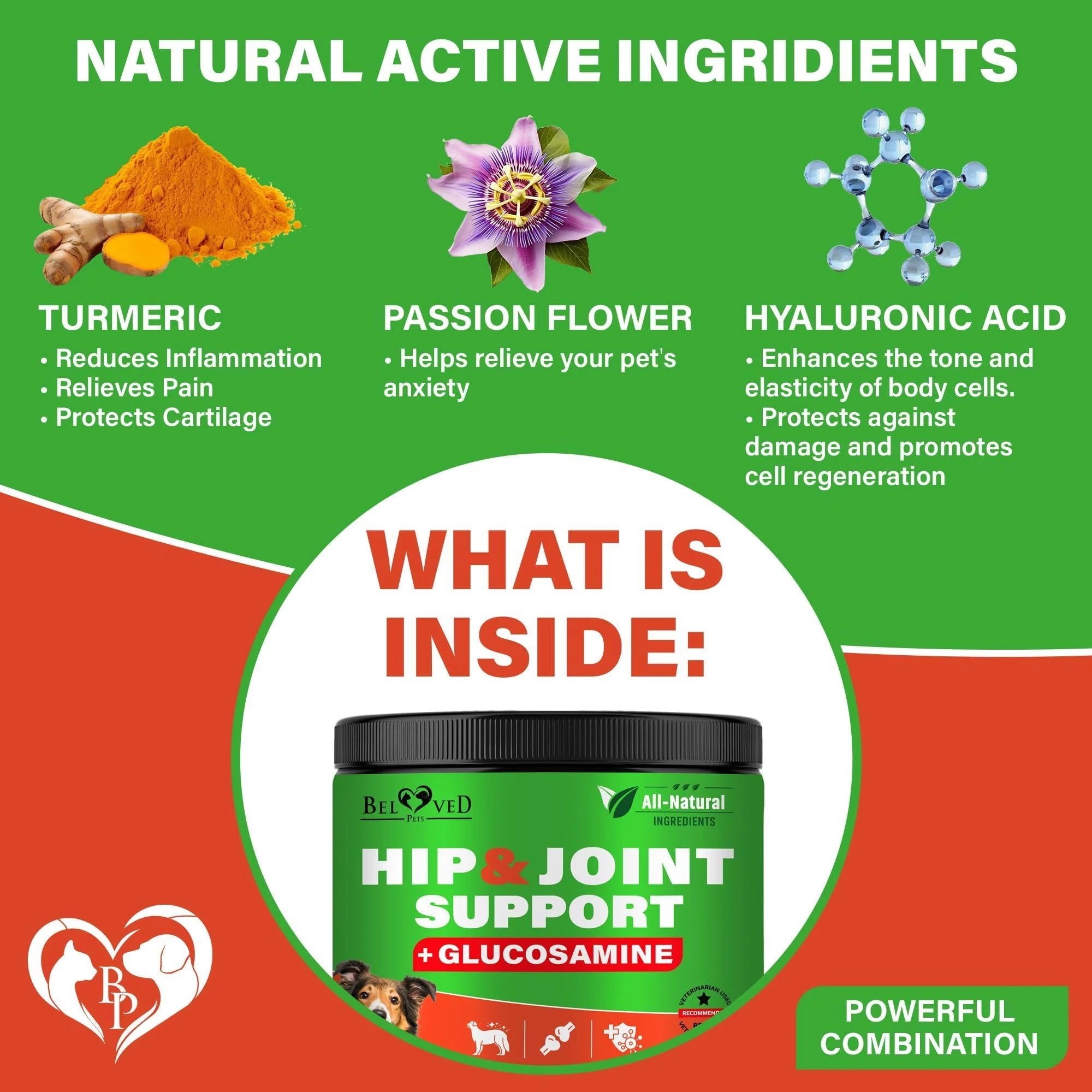 Dog Hip and Joint Supplement & Arthritis Pain Relief Treats Glucosamine Chondroitin MSM Soft Chews for Senior Dogs Natural Medicine & Support Mobility Turmeric Vitamins for Dysplasia USA