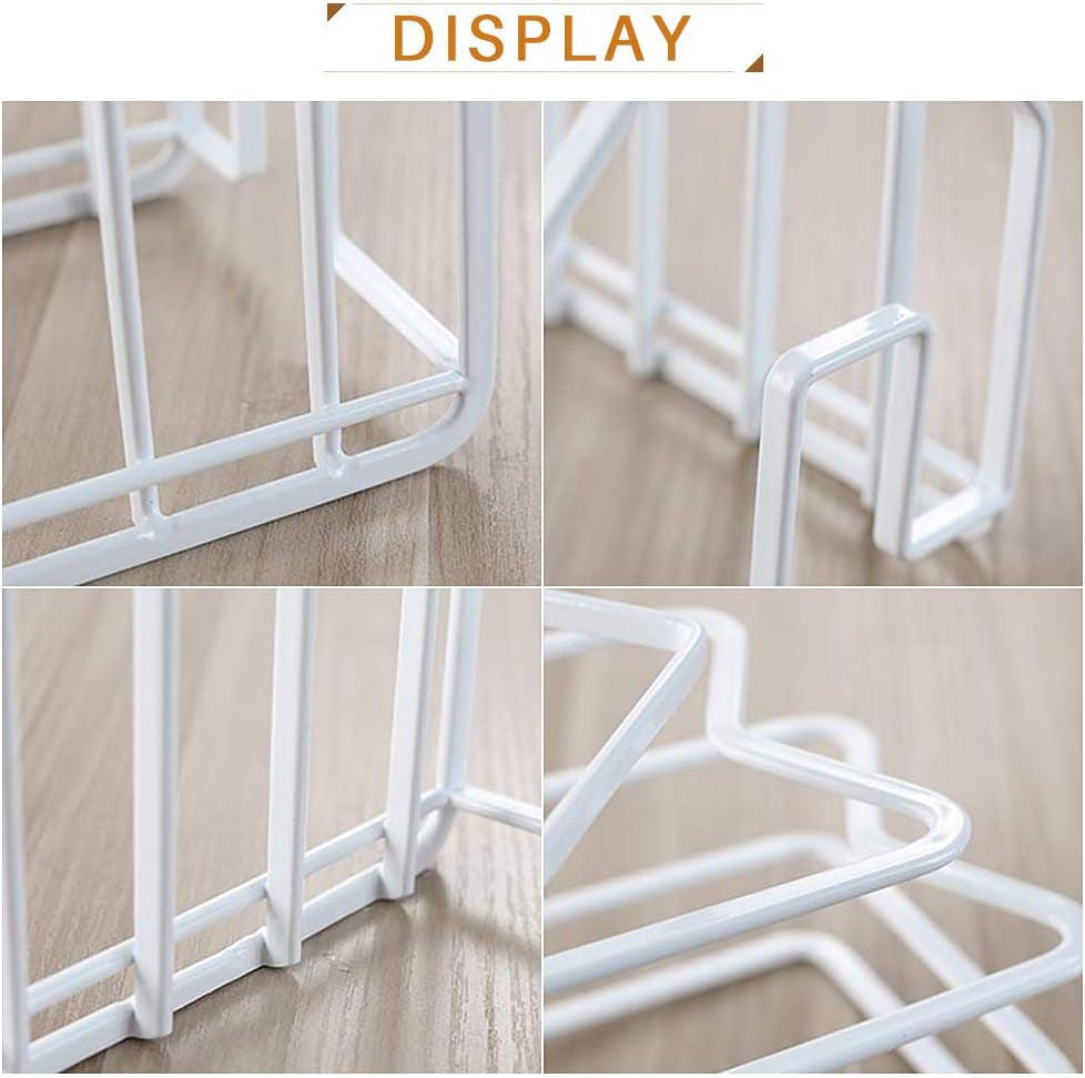 Cutting Board Holder Rack, Pot Pan Lid Organizer Kitchen Shelf Chopping Board Rack Cutting Board Rack Organizer Stand Holder Kitchen Countertop Drain Storage Shelf Bedroom Study Bookshelf (White)