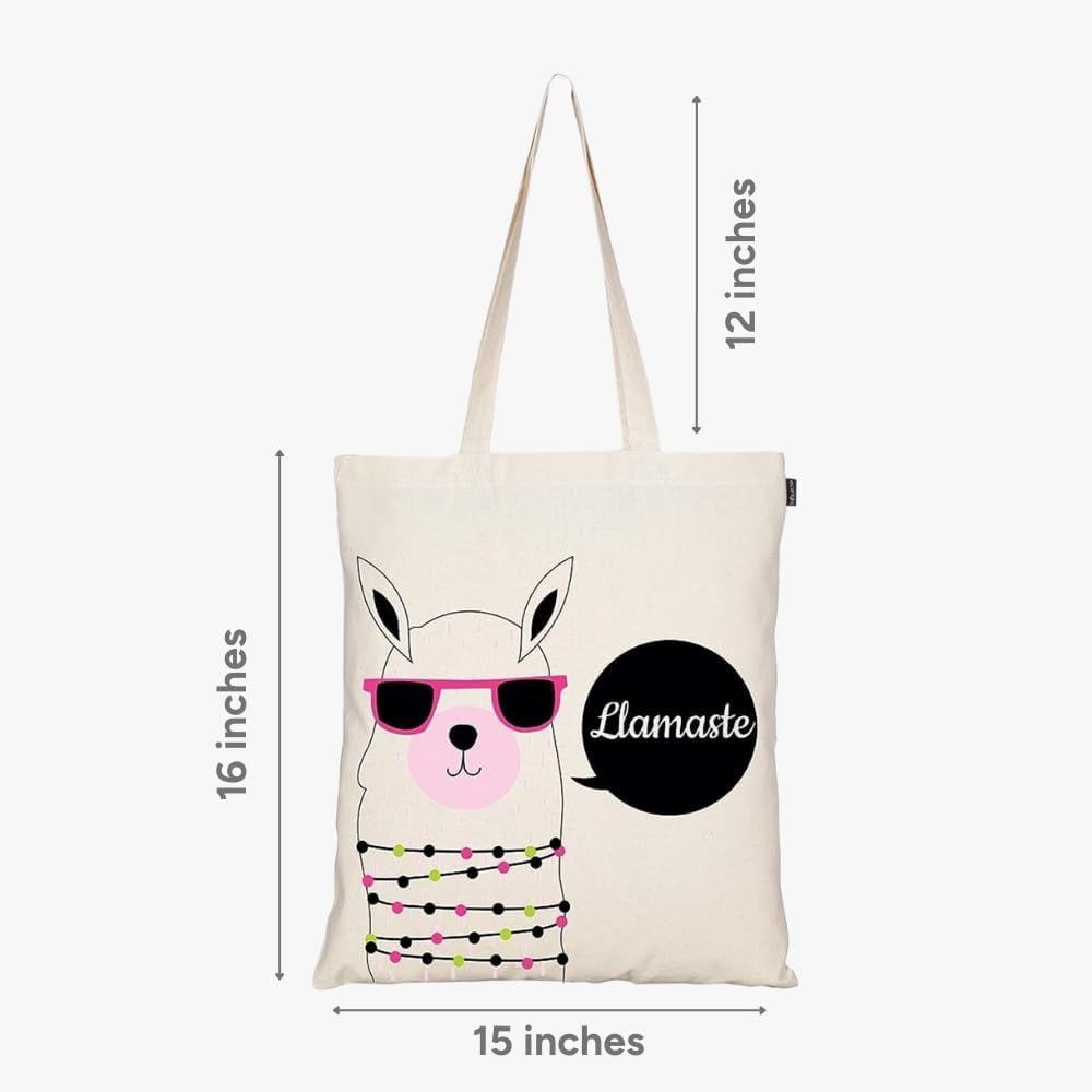 Canvas Reusable Cotton Tote Bag for Women, for School, Grocery, Shopping, Beach & Gifts for Womens