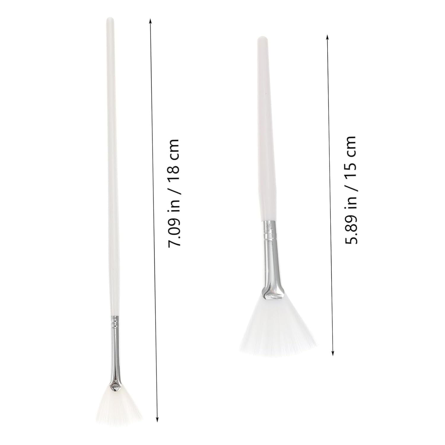 2Pcs Ergonomic Fan Shaped Beauty Brush Facial Mask Applicator Brush Women Beauty Tool