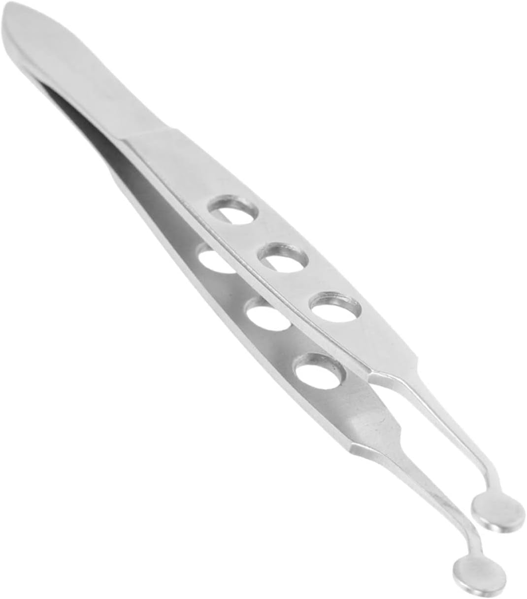 Meibomian Gland Massage Forceps Fake Lash Tweezers Eyebrow Tweezer Meibomian Gland Forceps Eye Stye Remover Tweezer Flat Tip Tweezer Fake Eyelashes Grain of Wheat Stainless Steel Tweezers