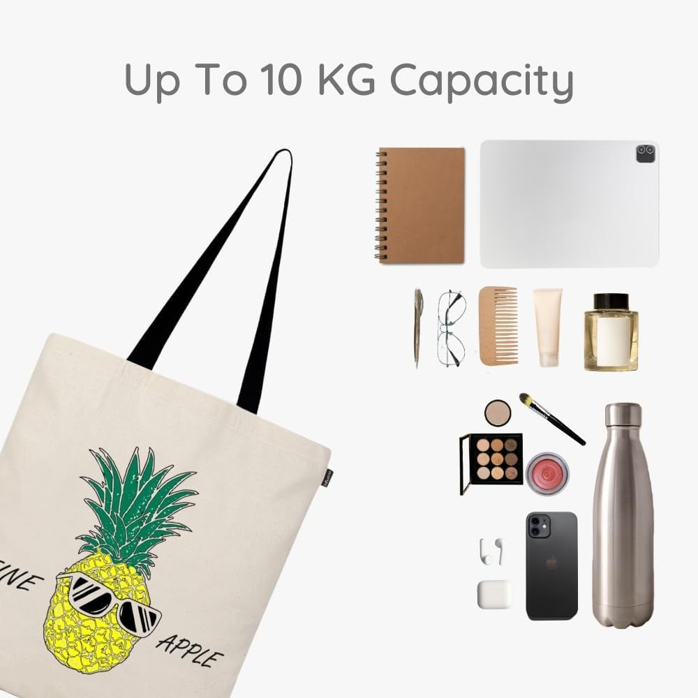 Canvas Reusable Cotton Tote Bag for Women, for School, Grocery, Shopping, Beach & Gifts for Womens
