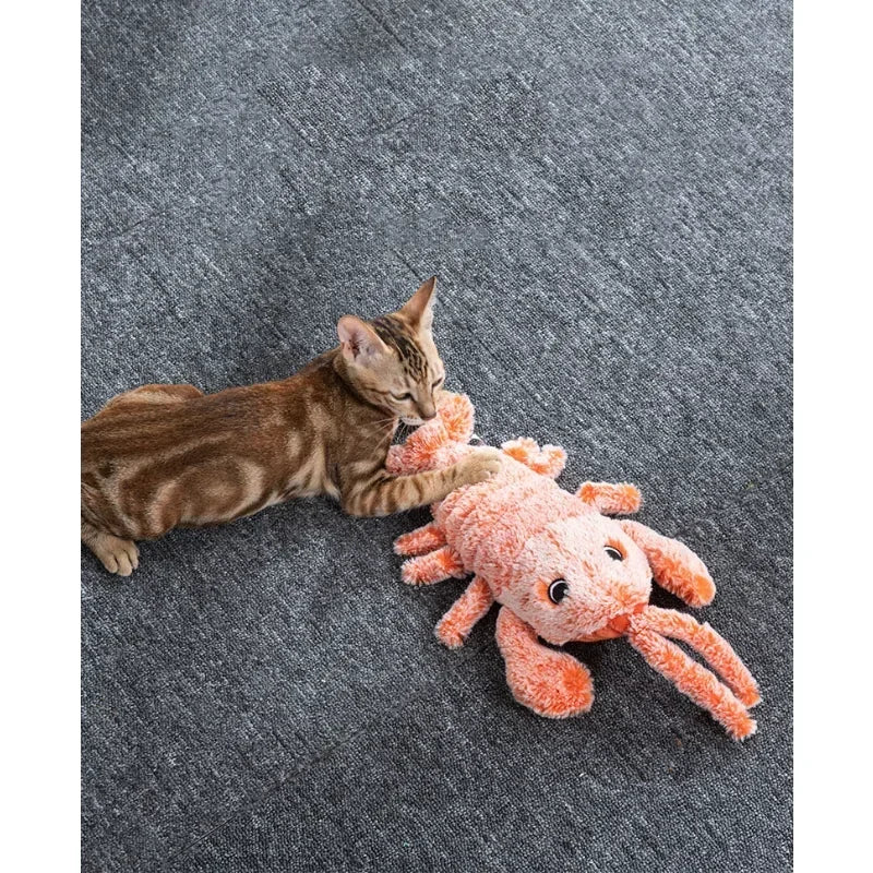 Pet Cat Toy USB Charging Simulation Electric Dancing Moving Floppy Lobster Cats Toy for Pet Toys Interactive Dog Dropshipping