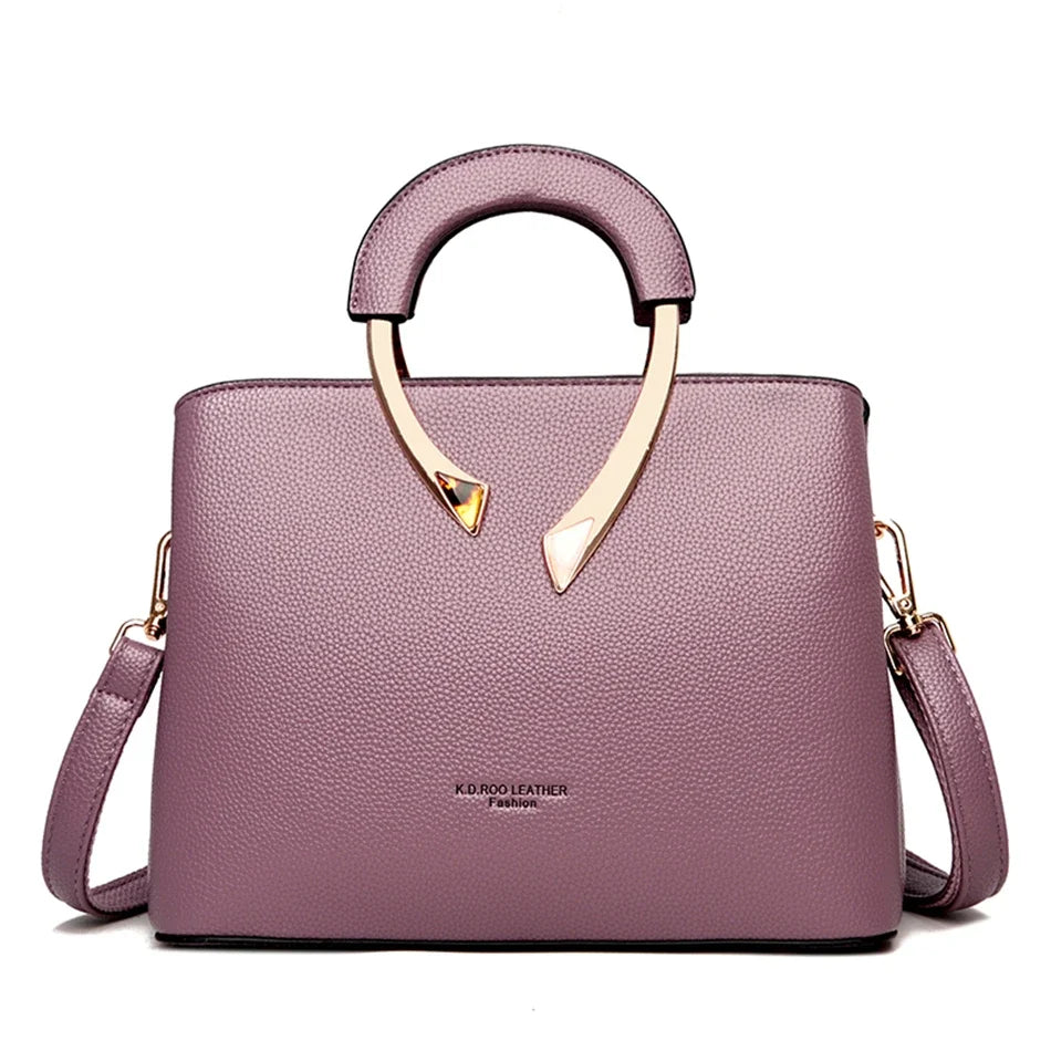 GENUINE  High Quality Pu Leather Casual Tote Luxury Handbags Women Bags Designer Shoulder Crossbody Bags for Women 2025
