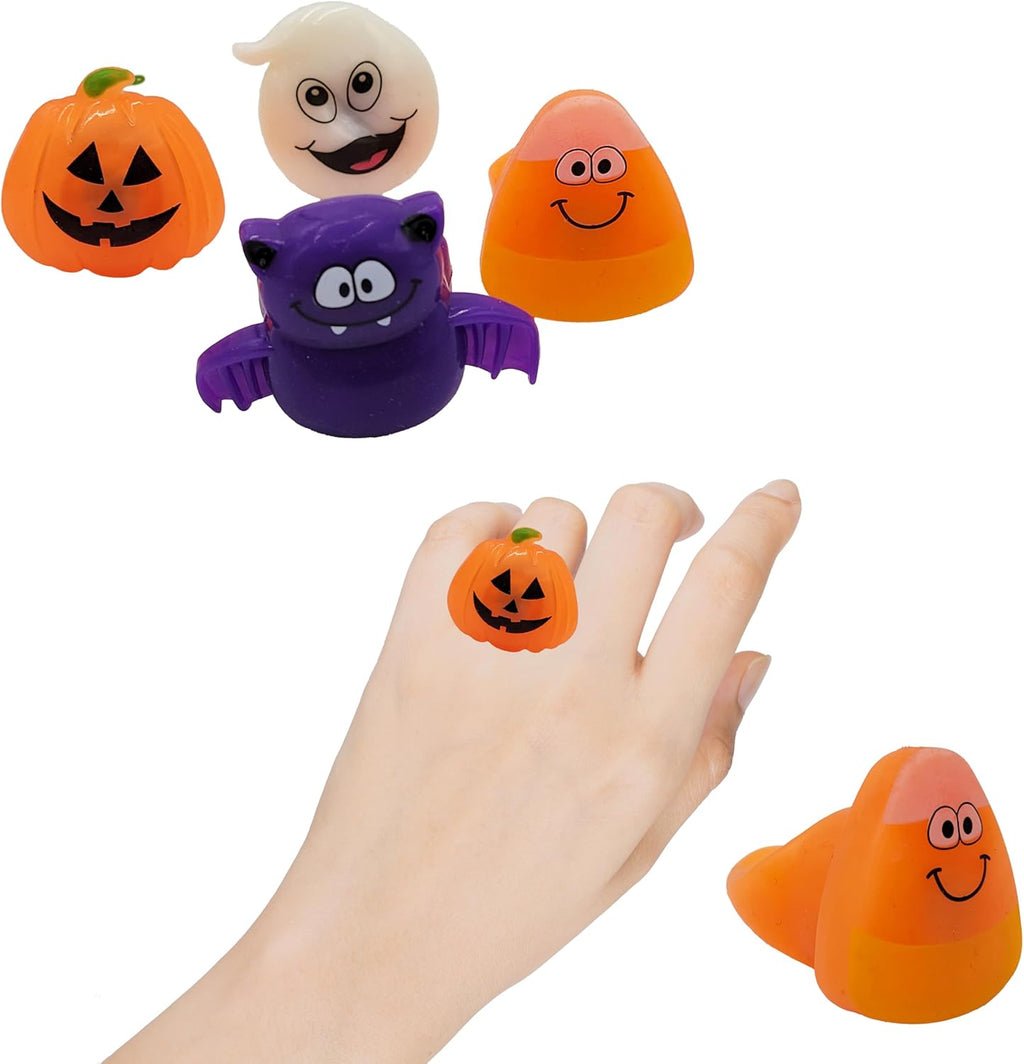 Halloween Light-Up Jewelry, Costume Accessory, Halloween Party Favor 1.5" (Light-Up Rings)