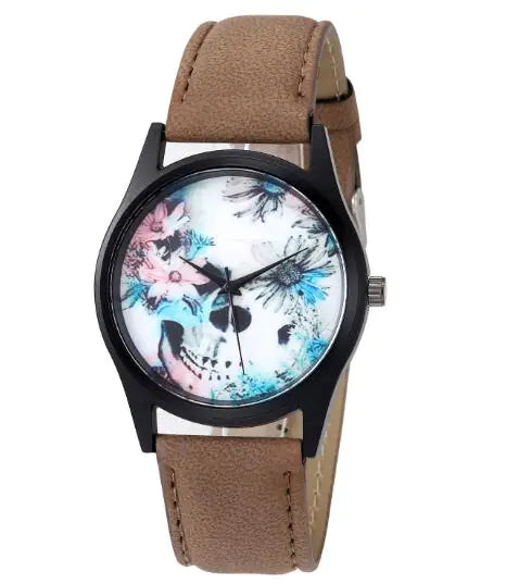 100pcs Women’s Fashion Wristwatch with Flower Face