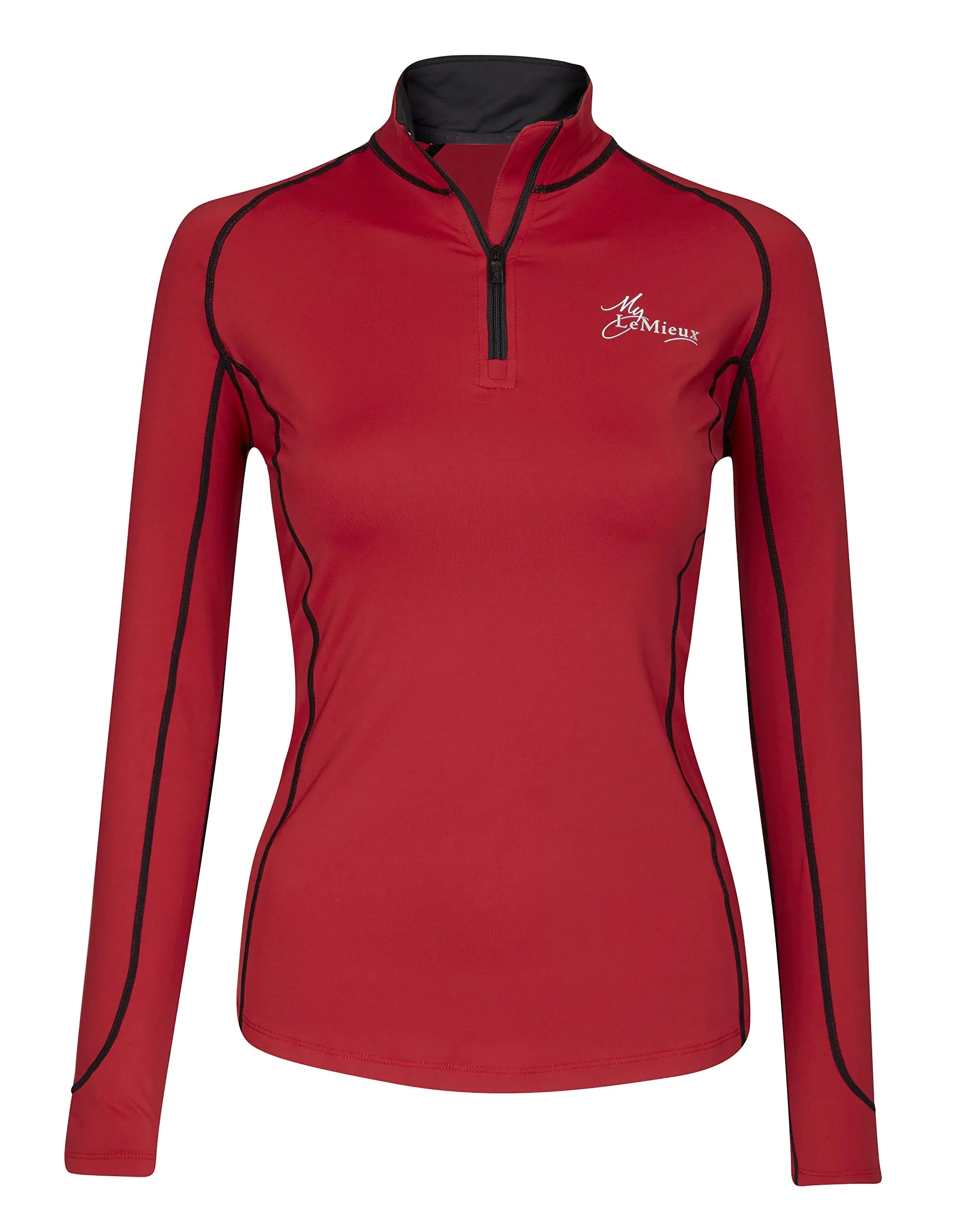 LeMieux Women’s Base Layer Top - Athletic Thermal Shirts - Equestrian Apparel & Gear for Horseback Riding - (Chilli - US02)